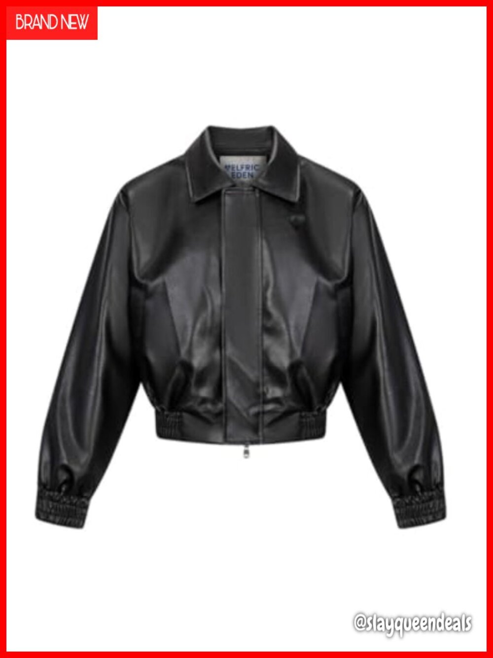 Faux Leather Cropped Moto Biker Jacket Y2K Streetwear Bomber